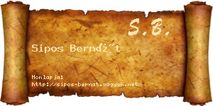 Sipos Bernát névjegykártya