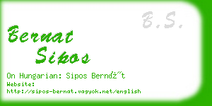 bernat sipos business card